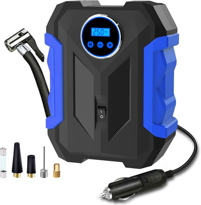 Digital Air Compressor for Car Auto Pump Portable Tire Inflator with LED Light D