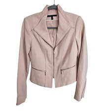 White House Black Market Blazer Crop Blazer Women 4 Pink Zip Up Blazer Jacket