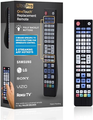 New Ultra Pro One Touch Instant Pairing Replacement Remote Pre-Programmed