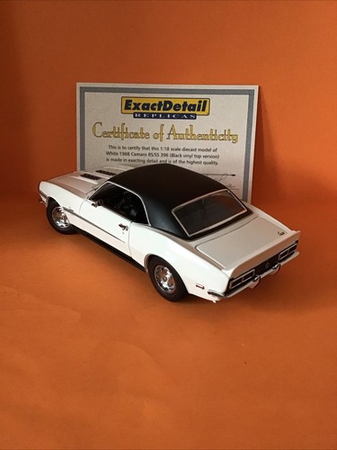 1/18 Scale EXACT DETAIL 1968 CAMARO RS SS 396 Black Vinyl Top - Picture 3 of 11