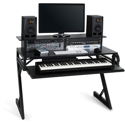 Stagecaptain Studio Tisch Keyboardtray Rack 19'' Recording Workstation 2x 3HE