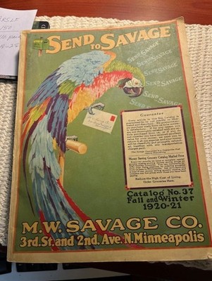 Vintage Sales Catalog (M.W.Savage Co.) 1920-1921