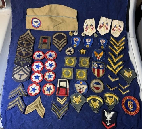 Vintage Military Patches Insignia’s Lot WW2 Veterans Estate