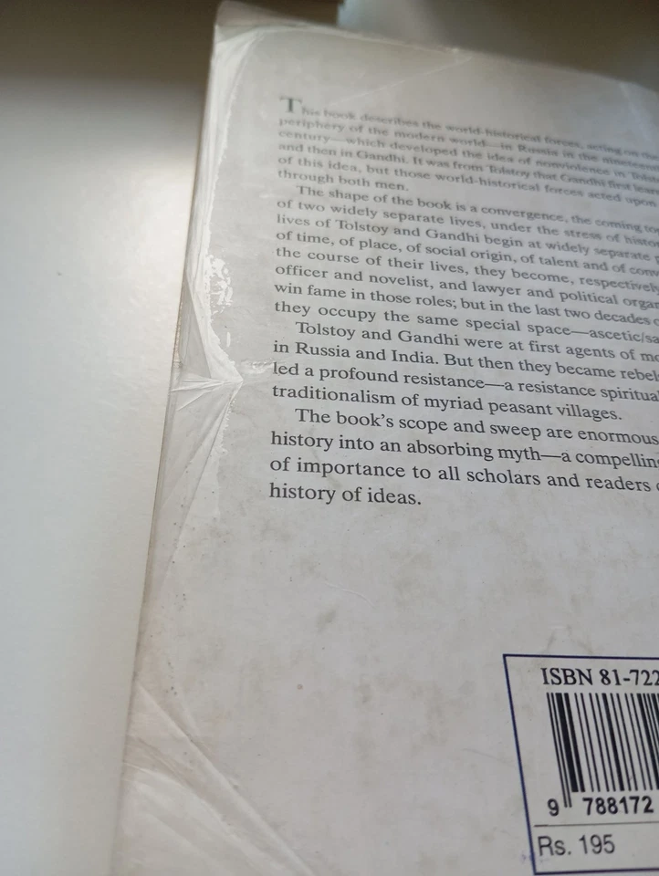 The origins of nonviolence, Martin Green, Tolstoy Gandhi, HarperCollins, 1998 - Immagine 3 di 4