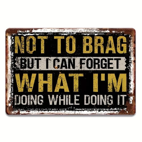 [Multipurpose Art Plaque] Vintage Iron Tin Metal Signs Home Décor 8x12 with Humo