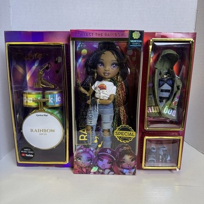 Rainbow High Special Edition Rockstar Vanessa Tempo Fashion Doll & Drums