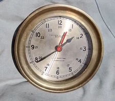 Ship's 7" CHELSEA CLOCK Co. 5.1" Card ☆Maritime Commission, Quartz Movemt w/Batt