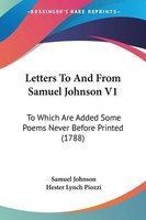 Samuel Johnson | Letters To And From Samuel Johnson V1 | Taschenbuch | Englisch
