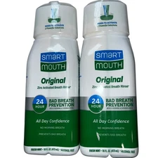 2x Smart Mouth Original Mouthwash 16oz Zinc Activated Formula