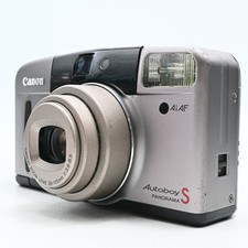 Canon Autoboy S PANORAMA 35mm Point  Shoot Silver Film Camera Near Mint 