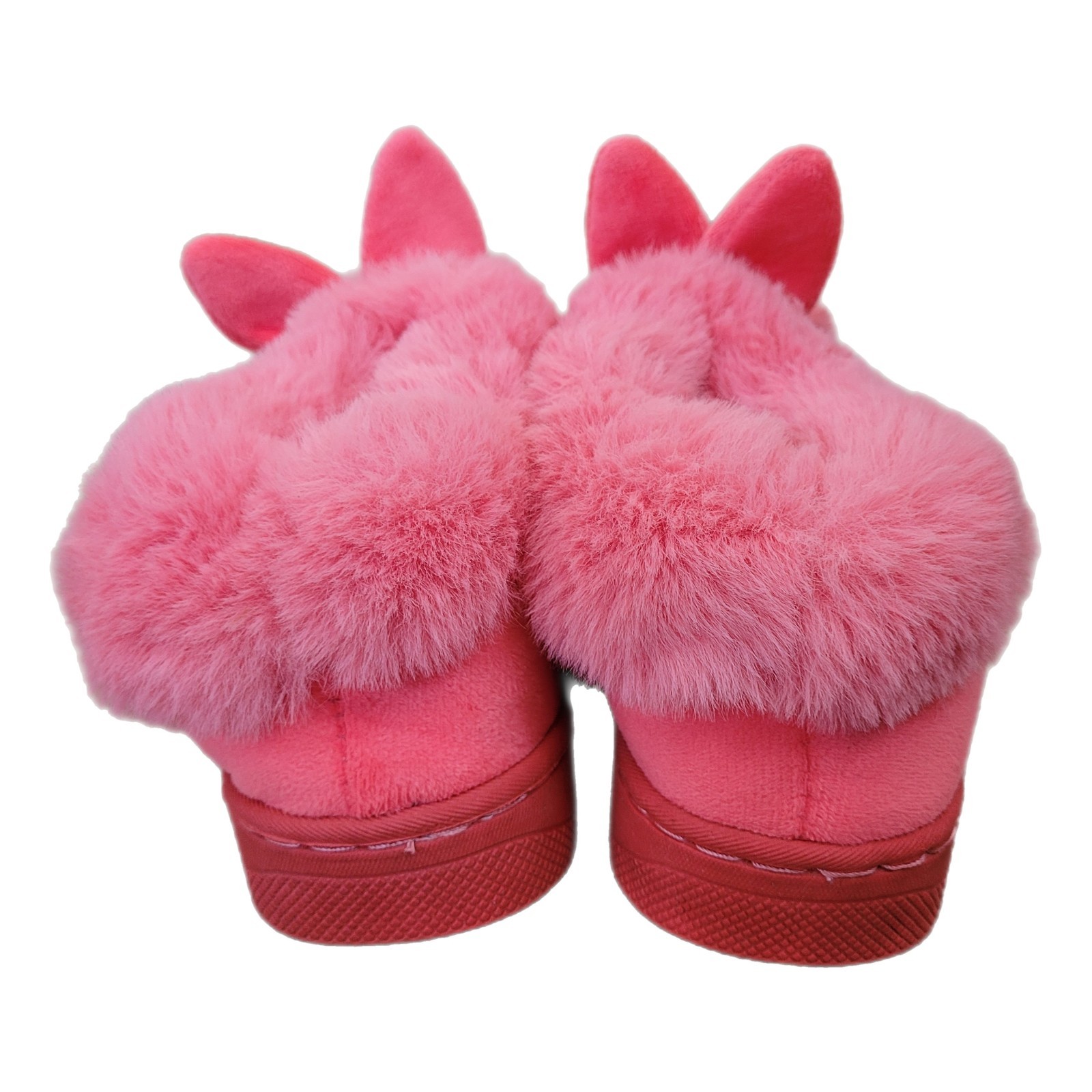 SAOLA Shi Shang Ciabatte da donna rosa coniglietto foderate in pelliccia sintetica suola robusta 38 39 (6 US)