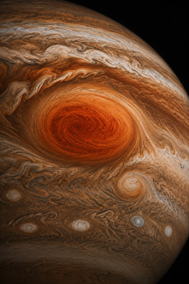 Jupiter Großer Roter Fleck Planet Weltraum Astronomie Poster Druck Gerahmte Leinwand