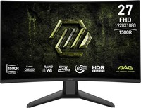 MSI MAG 274CF X24 27 Inch Full HD 240Hz Curved FreeSync Gaming Monitor - Refurb