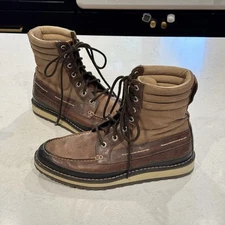 Sperry Mens 9.5 Dockyard Boot Moc Toe Dockyard Leather Boat Marine STS14184