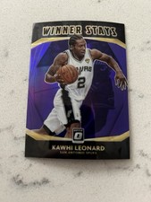 2020-21 Donruss Optic Kawhi Leonard WINNER STAYS Purple Prizm #6 Spurs