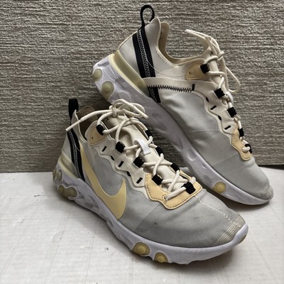 Nike React Element 55 Running Shoes Sneakers Men s 9 Beige BQ6166-101 EUC