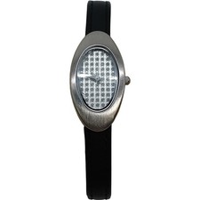Infinite Women's Oval Wristwatch Black Strap Elegant Design Pre-Loved