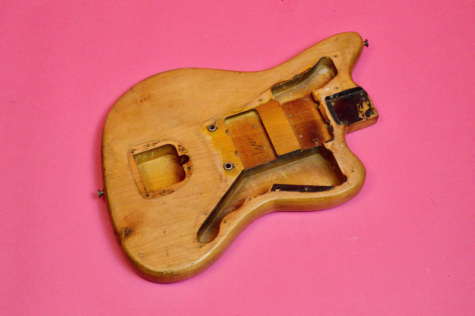 Vintage 1959 Fender Jazzmaster Body - Killer PRE-CBS Project - Gold Guard Ready!