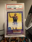 Topps Chrome 1973 Autographs Tyrese Haliburton Purple Geo Auto PSA 10 #73TA-TH
