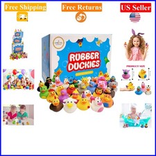 100-Piece Assorted Rubber Duck Toy Set for Kids in Various Colors