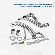 Stainless Steel Exhaust Header For 63-82 Chevy Corvette C2c3 5.7l Small Block