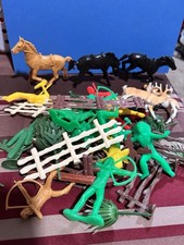 Vintage Western Theme Cake Decor Cowboys Indians, Horses, Trees 30 Pieces