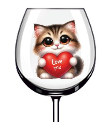 12x Baby Kätzchen Katze Vinyl Aufkleber Abziehbild Becher Weinglas Flasche Laptop Tasse