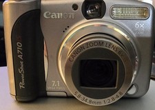 Canon PowerShot A710 IS 7.1MP Digital Camera- with case
