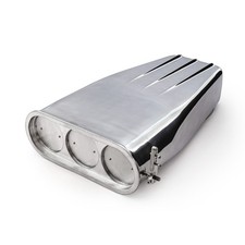 Polished Aluminum Single Dual Carburetor Bug Catcher Finned Hood Scoop