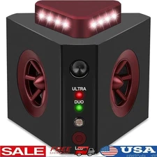 Ultrasonic Rodent Repeller W/ LED Strobe Lights Multi-Mode Pest Control Device