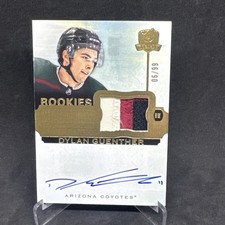 2022-23 UD The Cup Dylan Guenther Signature Materials Rookie Patch Auto /99