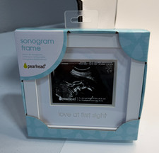 NEW Pearhead Sonogram Picture Frame "Love At First Sight" White Keepsake Photo