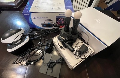 Sony PlayStation VR Launch Bundle CIB w/ Headset, Games, Remote & Cords