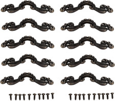 10 Pack Vintage Decorative Flower Pulls Handles, 2.2"X0.67" Vintage Drawer Han