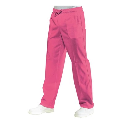 Pantalone Medico Fisioterapista con Elastico Fucsia - ISACCO - Infermiera