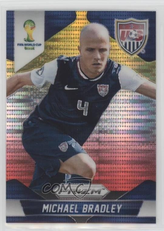 2014 Panini Prizm World Cup Yellow & Red Pulsar Prizm Michael Bradley #68