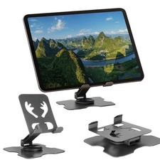 2X Rotating Phone Holder,Fully Adjustable Foldable Desktop Stand Mount for iPad