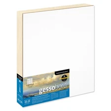 Ampersand Museum Quality Gessobord 16x16 Cradled Hardboard for Oil Acrylic Art