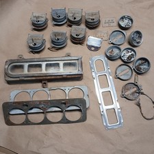 1947-1948 Lincoln Dash Gauges Housing Instrument Cluster Panel Fuel Temp Lot 3