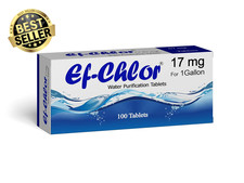 17mg Water Purification Tablets, Treats 4-8L,Emergency, Camping, Travel,100 Tabl