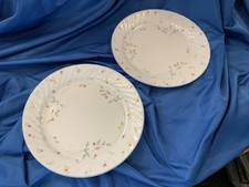Corelle by Corning English Meadow Swirl Dinner Plates 10-1/4  2 pc set Vtg USA