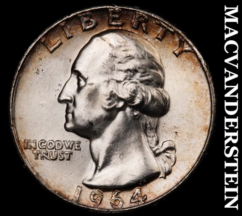 1964 Silver Washington Quarter - Choice Gem Brilliant Unc  Lustrous  #i6476