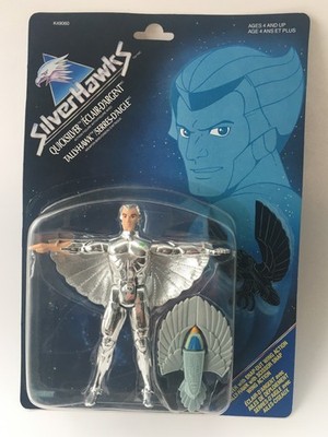 Vintage SilverHawks 1986 Quicksilver w. Tally-Hawk - Kenner K49060 - MOC