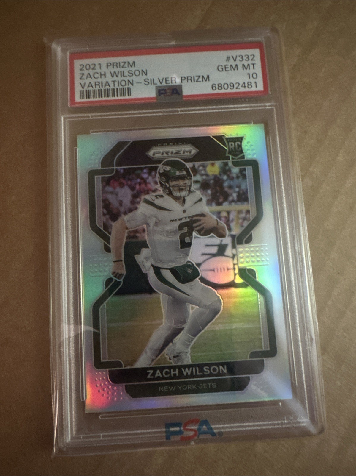 2021 Panini Prizm #V332 Zach Wilson Silver Prizm Variation Rookie RC PSA 10 MINT