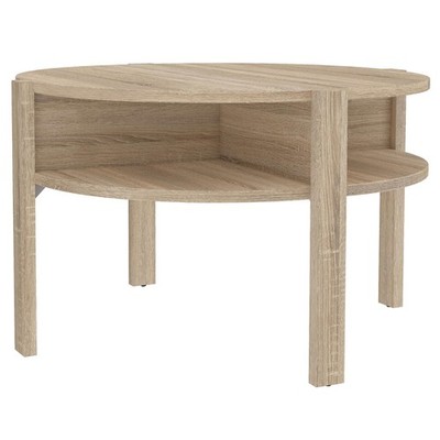 Couchtisch - Sonoma Eiche - rund - Ø 75 cm Sofatisch Wohnzimmertisch