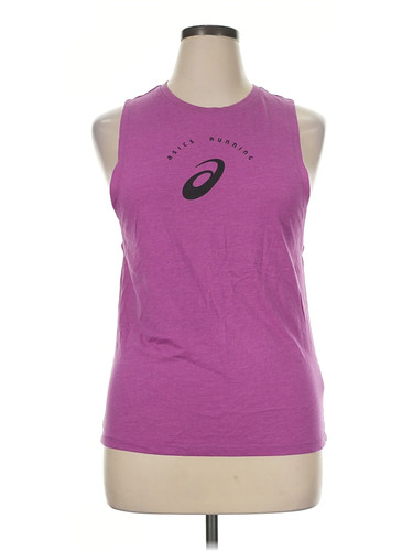 Asics, Asics Women Purple Sleeveless T-Shirt XL