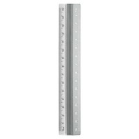 Gerader Lineal 15Cm Metrisch Kunststoff Alu Winkelmesser Grau, 1 StüCk