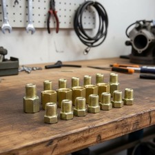 Professional 15-piece Brake Line Fittings - Brass Unions Nuts For 14 Tubes
