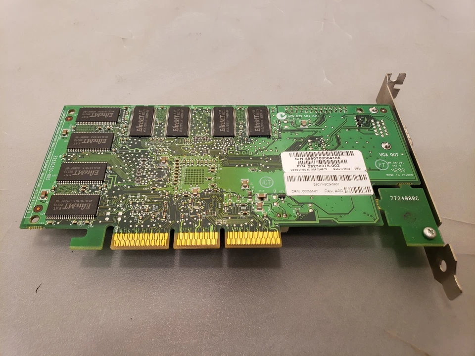 Vintage Diamond Viper V770U Ultra T3 32MB 4X AGP VGA Video Graphics Adapter Card - Image 4 of 4