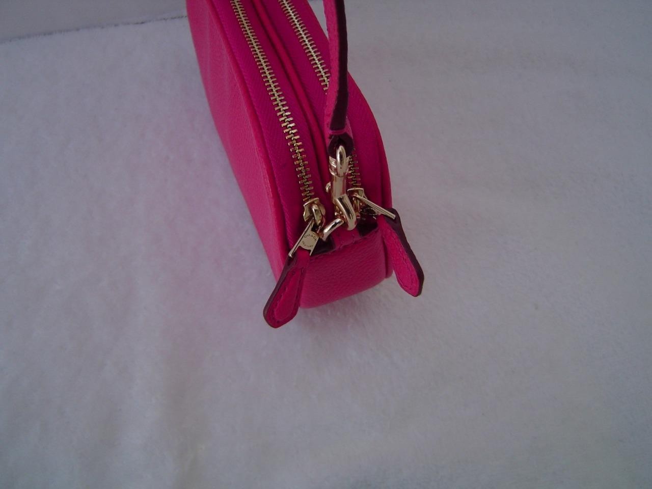 AUTHENTIC COACH RUBY PINK PEBBLE LEATHER BAG/POUC… - image 6